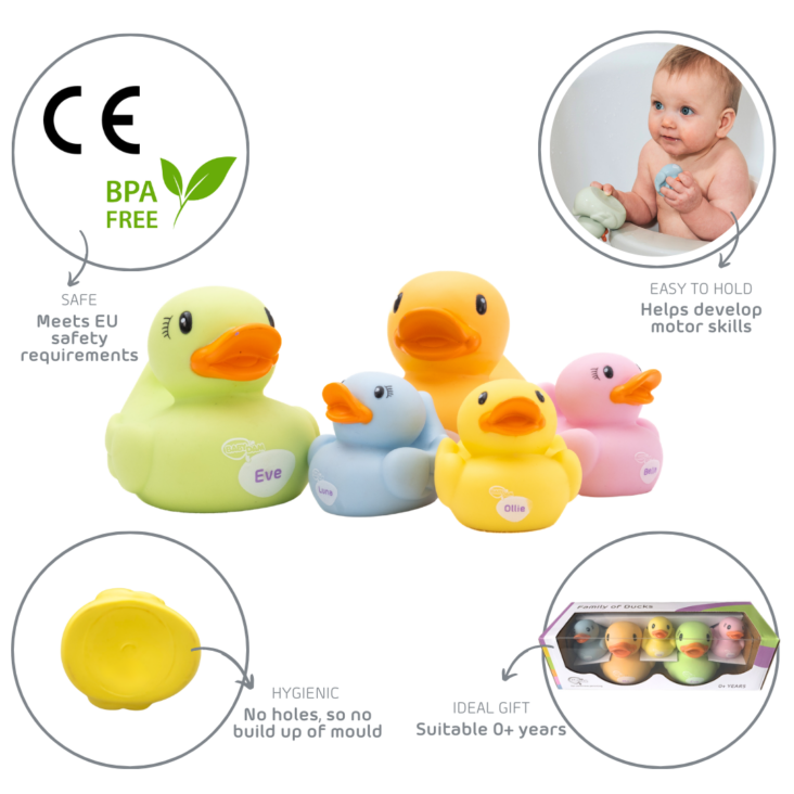 Baby Bath Toy Ducks Features