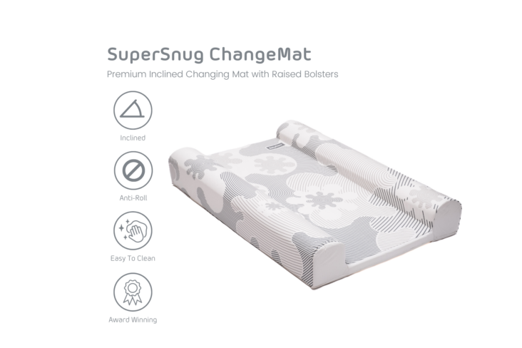 SuperSnug Baby Changing Mat Award Winning Grey features