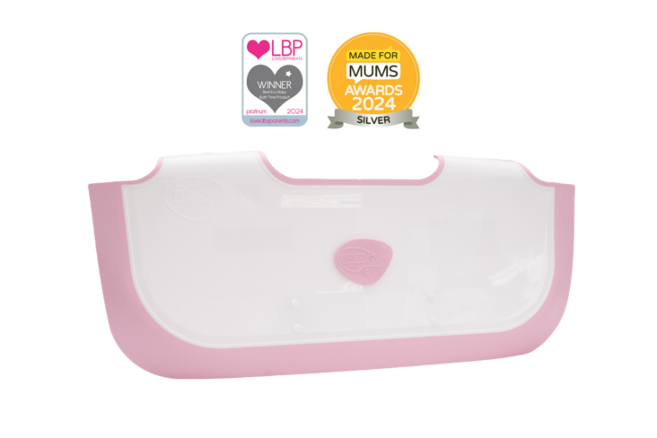 Award winning BabyDam Bathwater Barrier pink