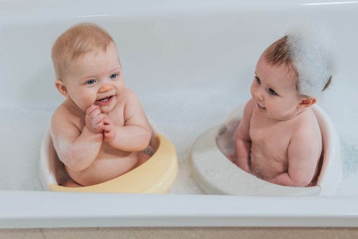 two Orbital Rotating Baby Bath Seats